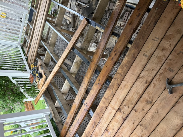 Deck during construction